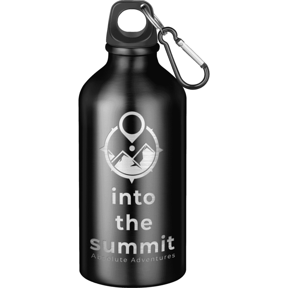 Action Aluminium Water Bottle with Carabiner Clip - 550ml