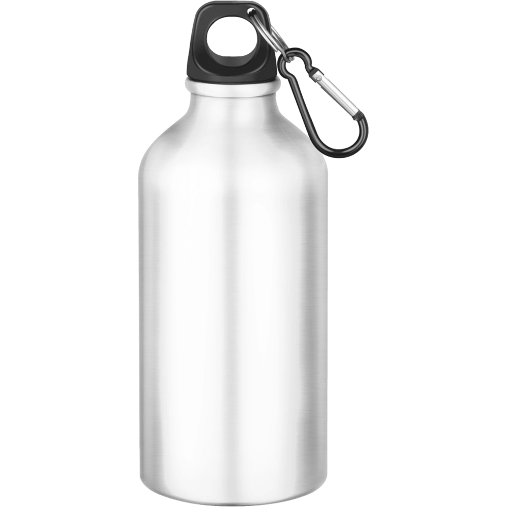 Action Aluminium Water Bottle with Carabiner Clip - 550ml
