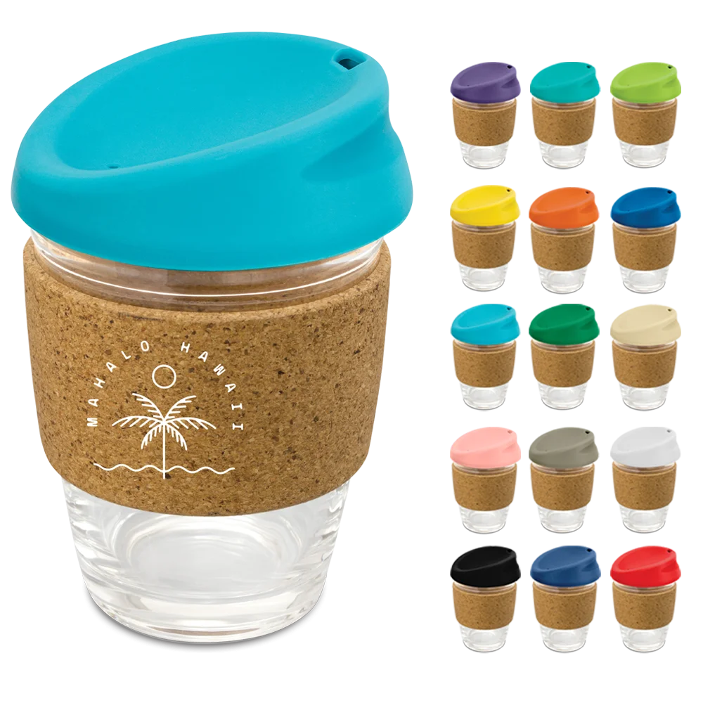 Kiato Borosilicate Glass Coffee Cup with Cork Band - 350ml
