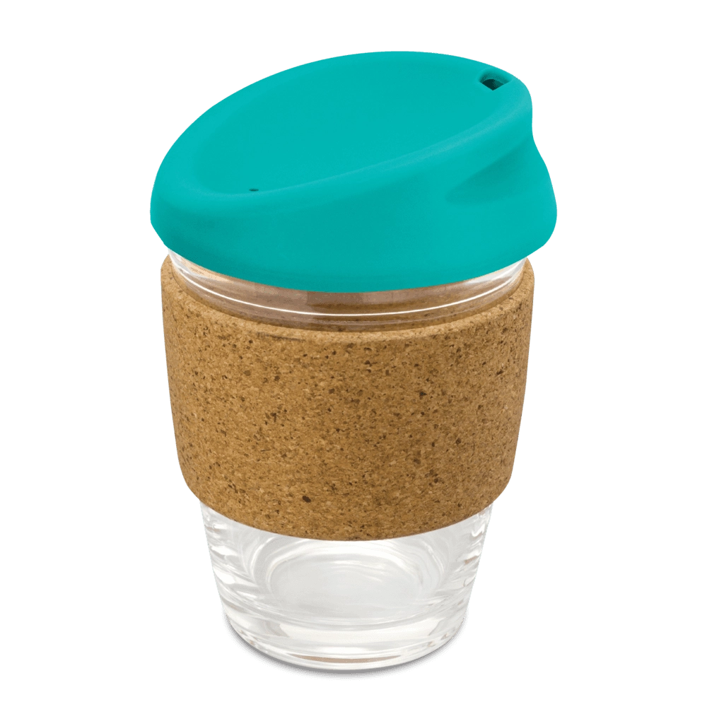 Kiato Borosilicate Glass Coffee Cup with Cork Band - 350ml