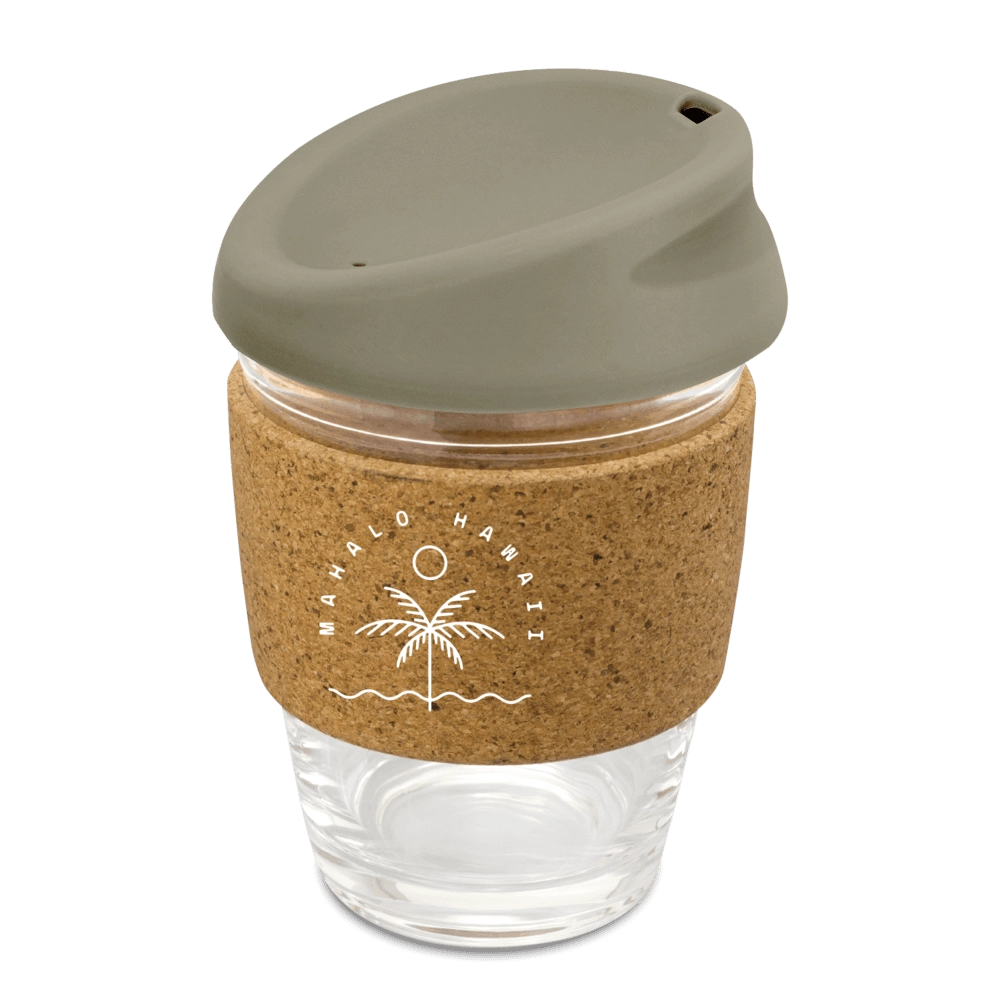 Kiato Borosilicate Glass Coffee Cup with Cork Band - 350ml