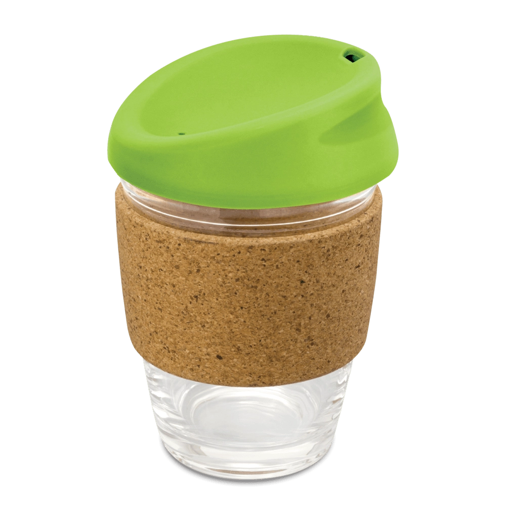 Kiato Borosilicate Glass Coffee Cup with Cork Band - 350ml