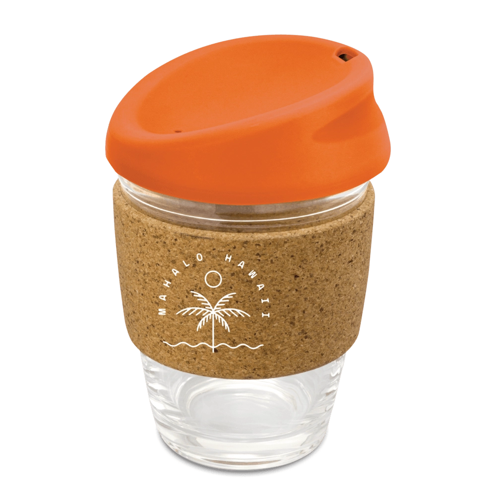 Kiato Borosilicate Glass Coffee Cup with Cork Band - 350ml