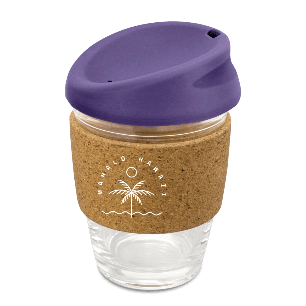 Kiato Borosilicate Glass Coffee Cup with Cork Band - 350ml