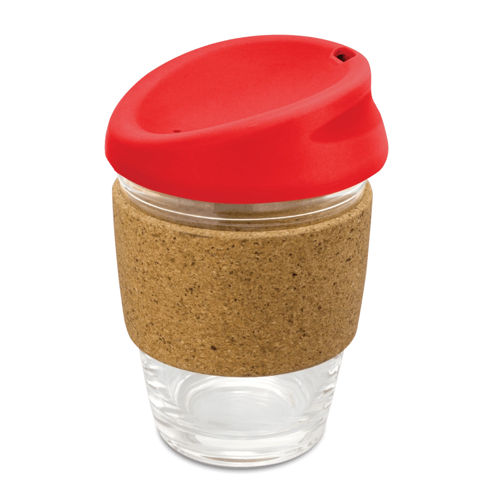 Kiato Borosilicate Glass Coffee Cup with Cork Band - 350ml