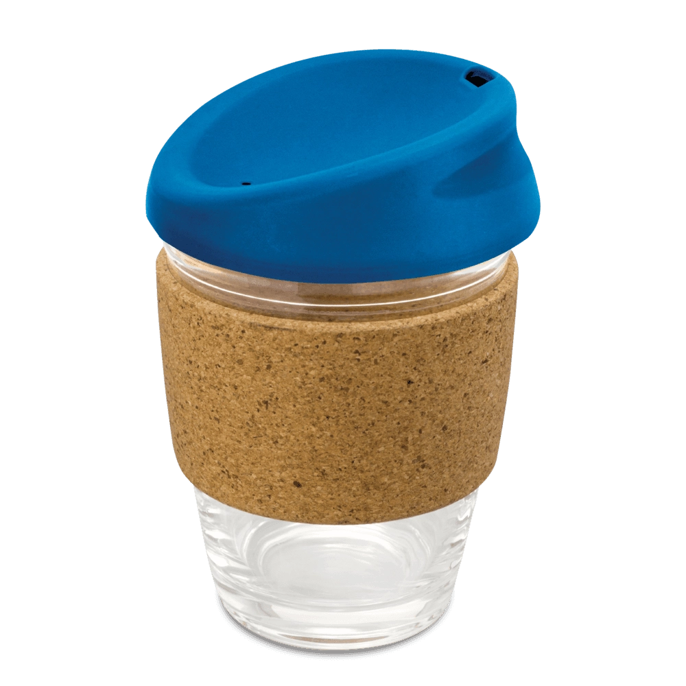 Kiato Borosilicate Glass Coffee Cup with Cork Band - 350ml