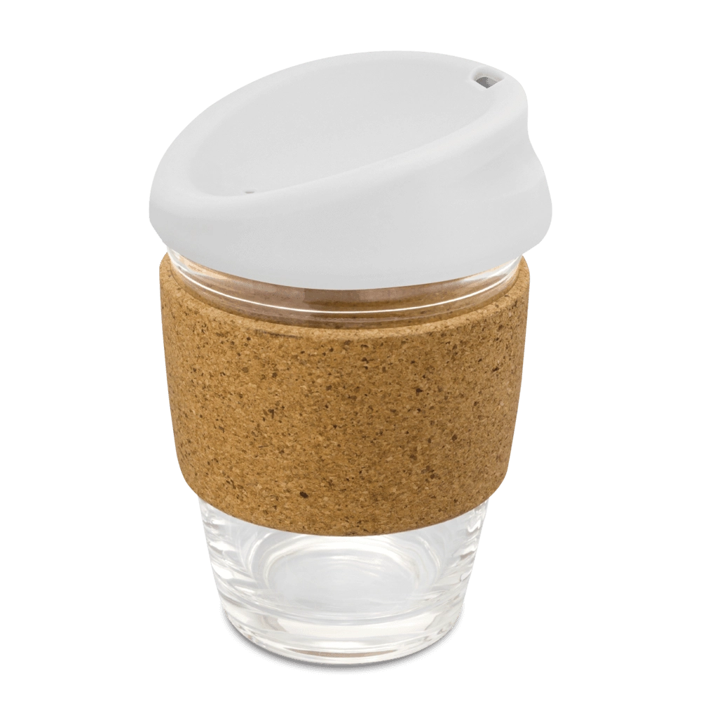 Kiato Borosilicate Glass Coffee Cup with Cork Band - 350ml