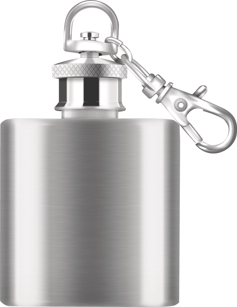 Miniature Hip Flask with Keychain