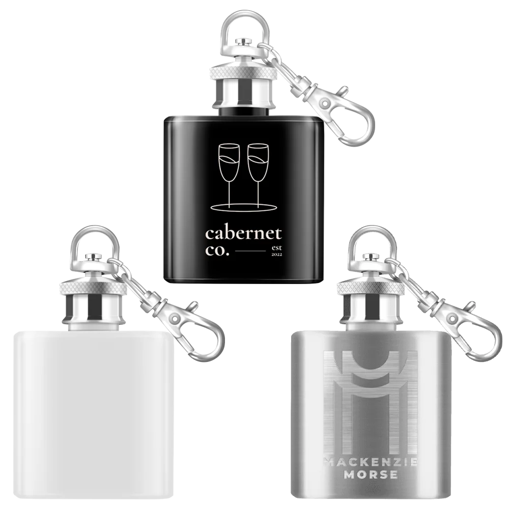 Miniature Hip Flask with Keychain