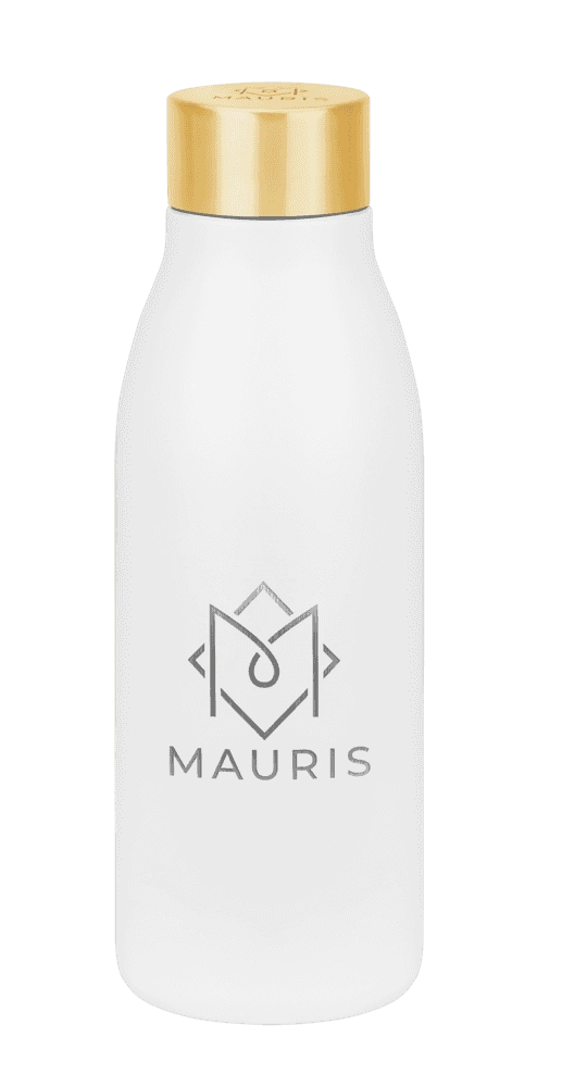 Stella Double Walled Vacuum Bottle - 600ml White/Gold