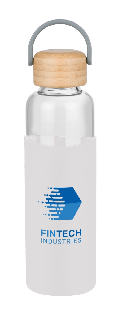 Vitality Glass Water Bottle with Silicone Sleeve - 550ml