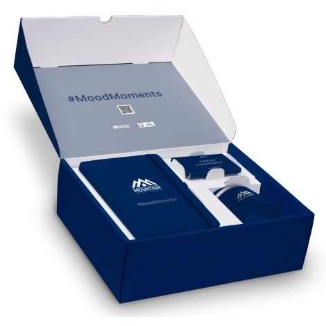 Mood Gift Box 2 with A5 FSC Notebook, Coffee Tumbler & Motivational Cards