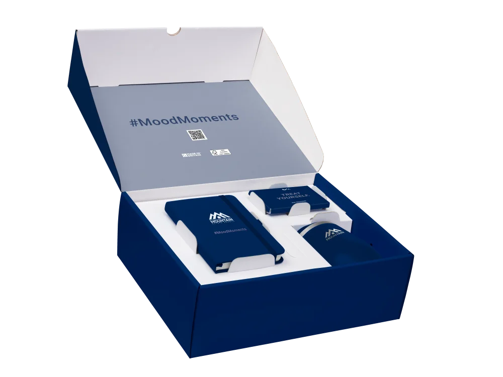 Mood Gift Box 2 with A6 FSC Notebook, Coffee Tumbler & Motivational Cards