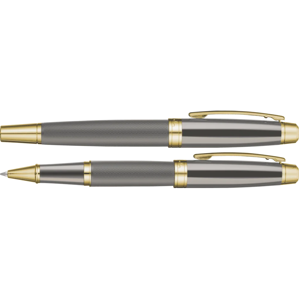 Pierre Cardin Academie Metal Rollerball Pen - Gun Metal Gold
