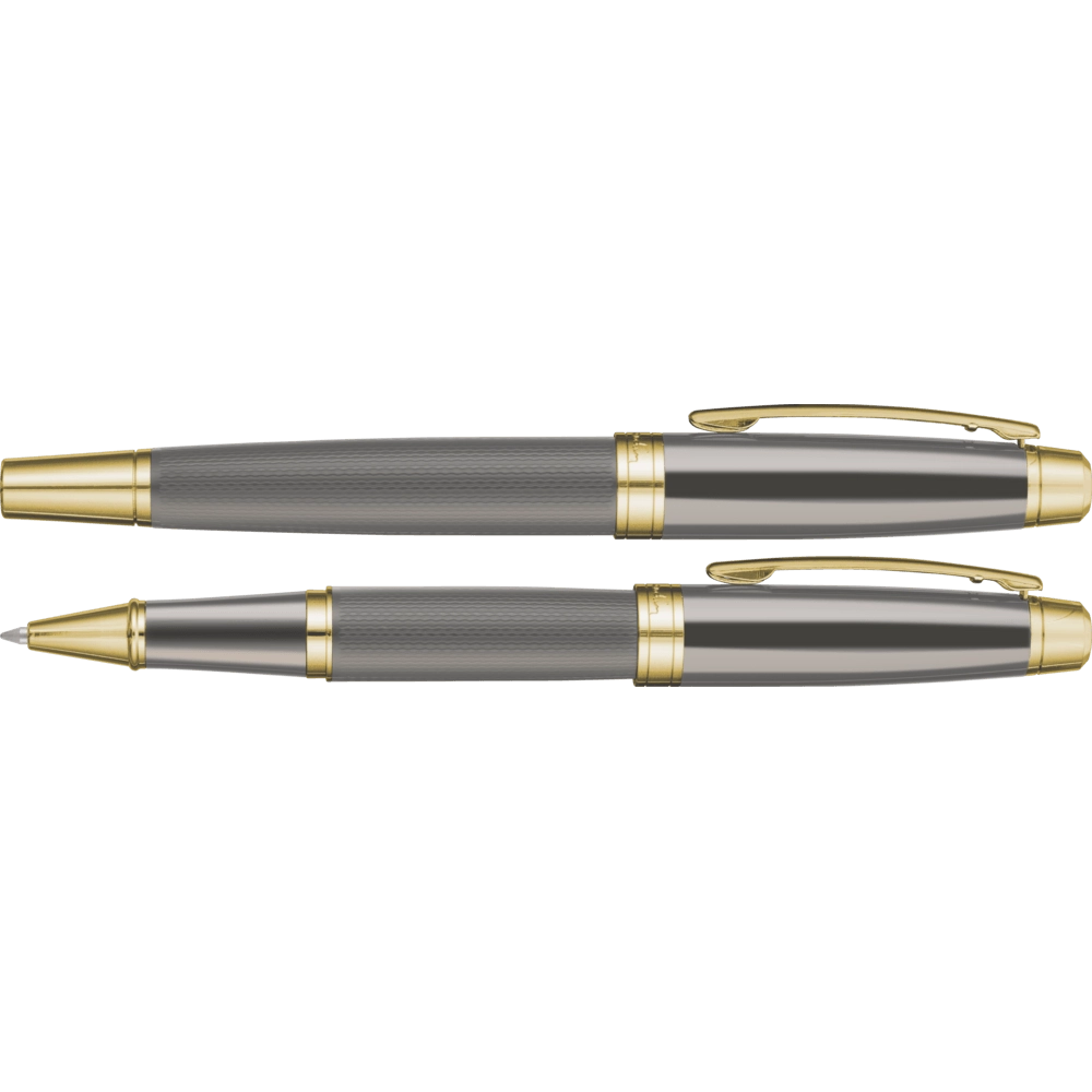 Pierre Cardin Academie Metal Rollerball Pen - Gun Metal Gold