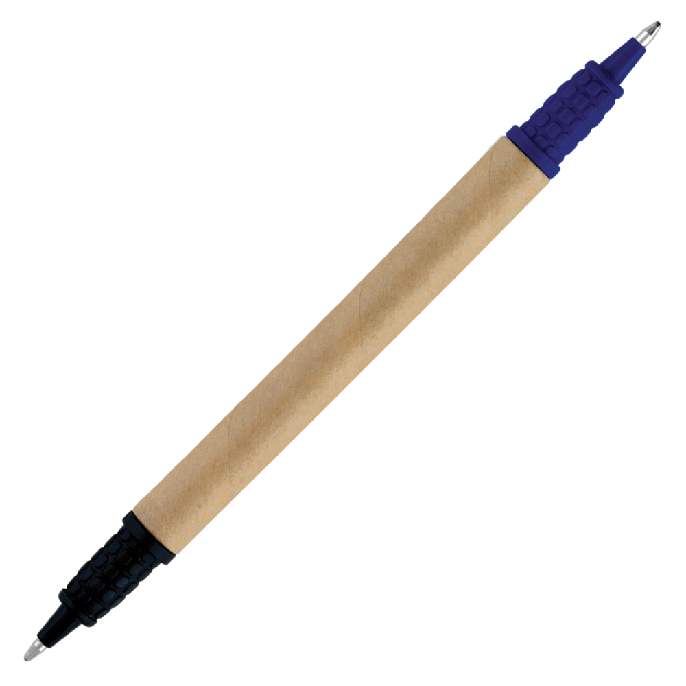 Biostick Duo Ballpoint Pen - Natural - Blue - Black