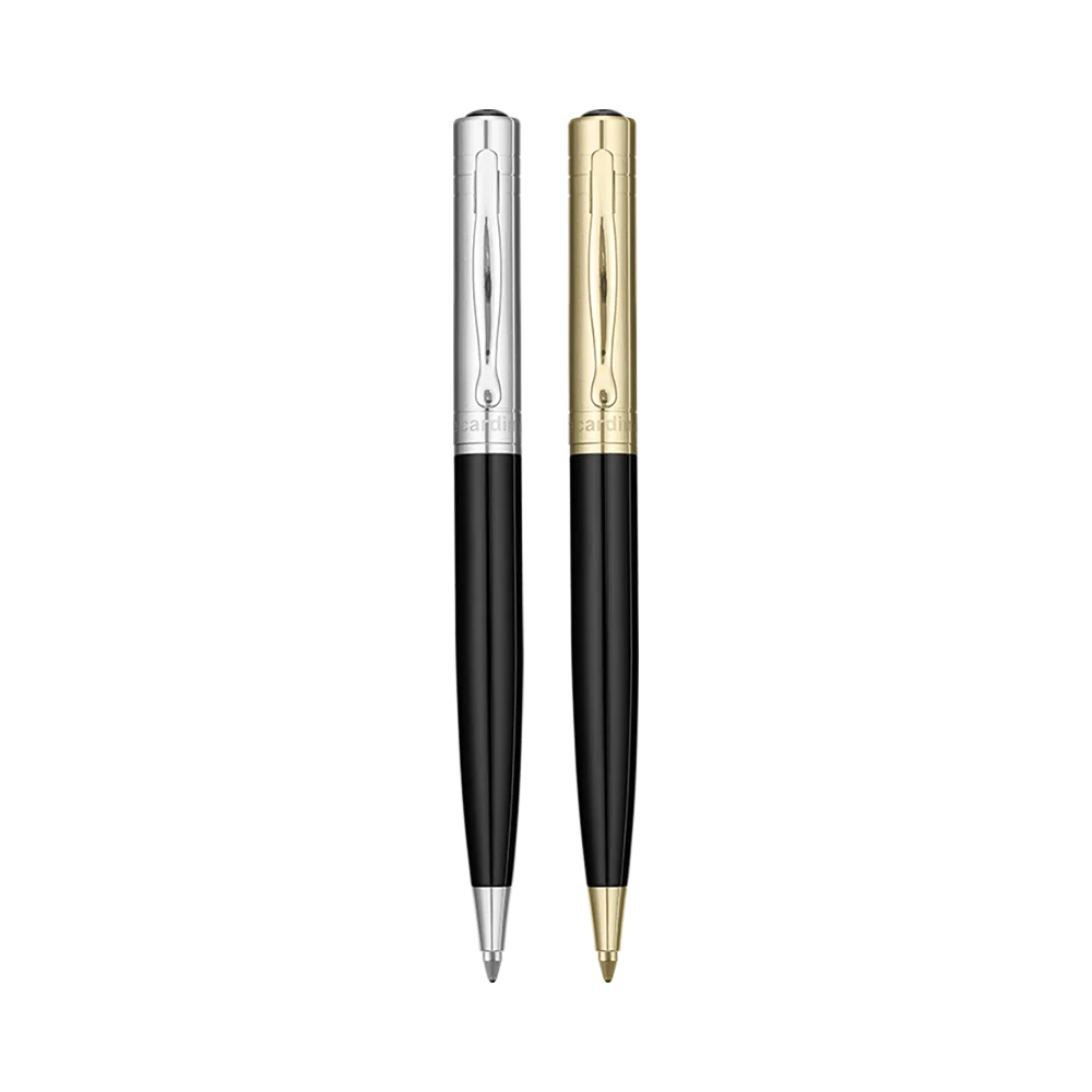 Pierre Cardin Chamonix Metal Ballpen - Black - Chrome