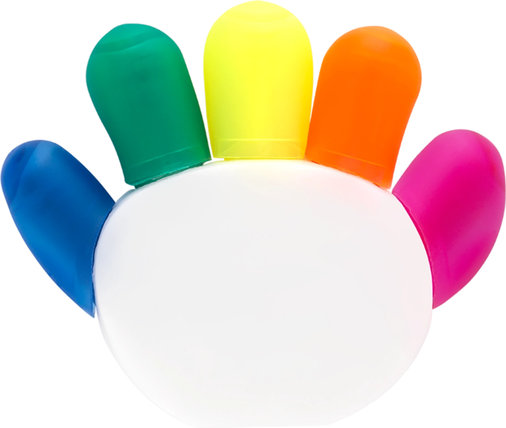 Hi-5 Highlighter - White, Blue, Green, Yellow, Orange, Pink