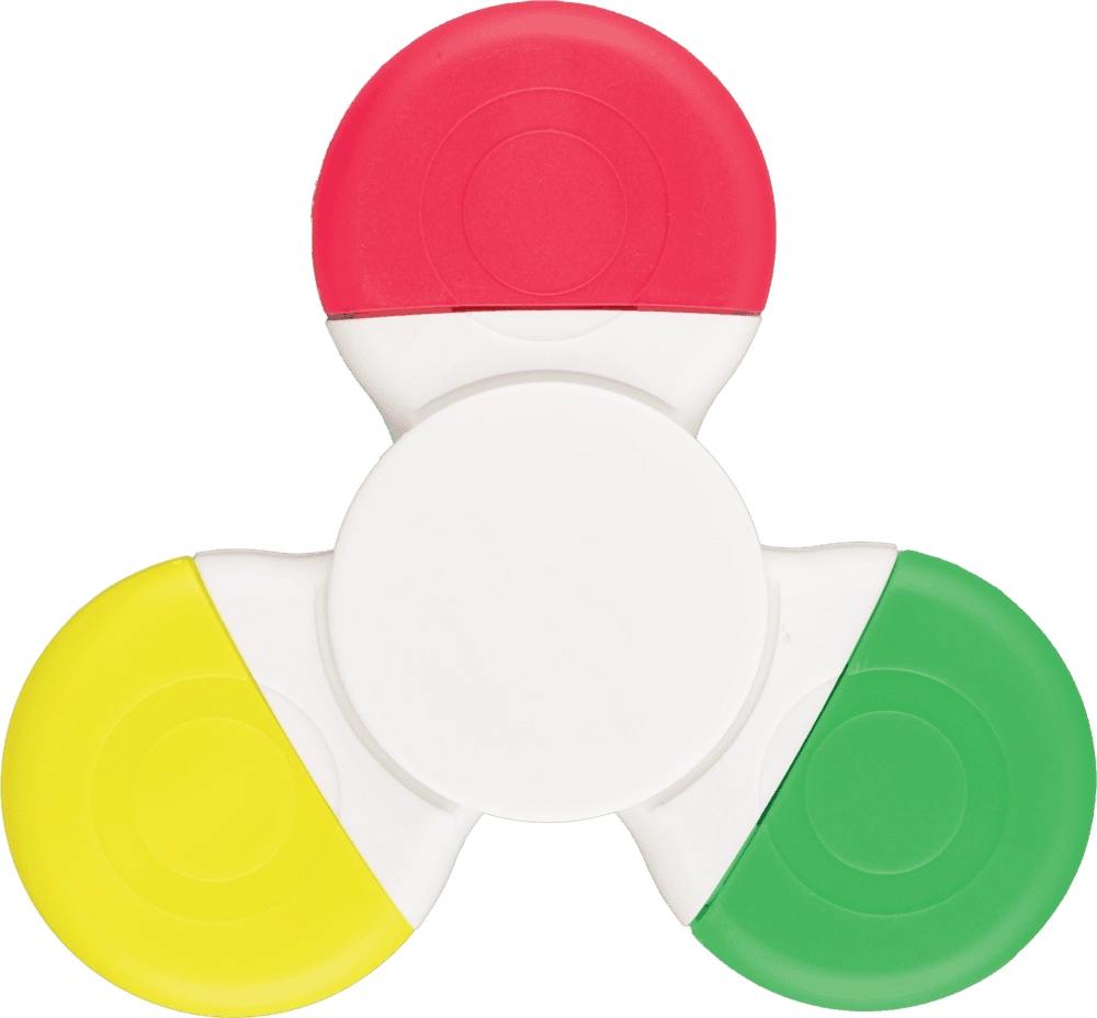 Hi-Spin Highlighter - Black, Pink, Green, Yellow