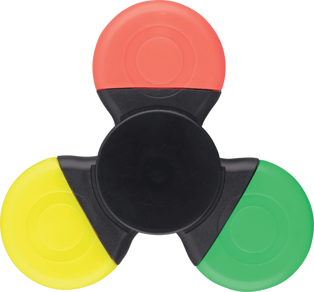 Hi-Spin Highlighter - Black, Pink, Green, Yellow