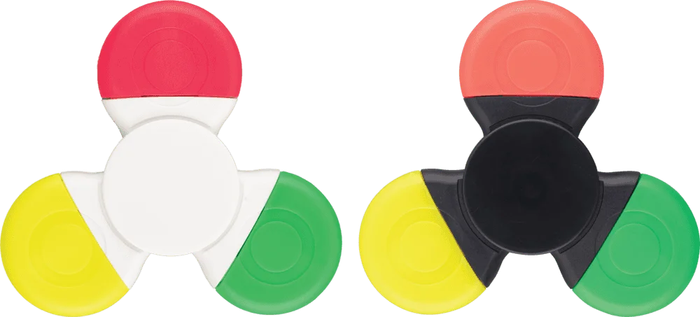 Hi-Spin Highlighter - Black, Pink, Green, Yellow