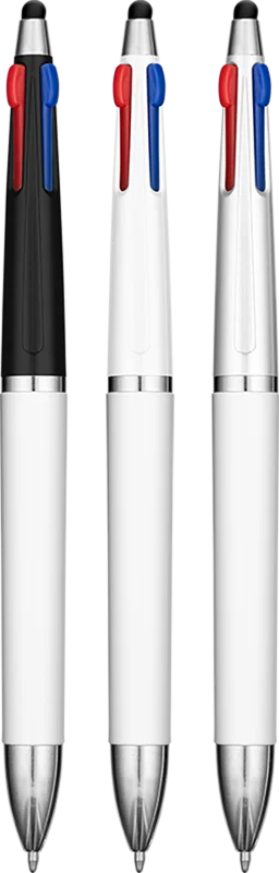 Quad 4 in 1 Ballpoint Pen with Stylus