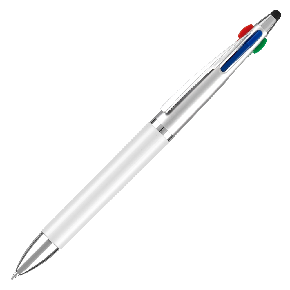 Quad 4 in 1 Ballpoint Pen with Stylus