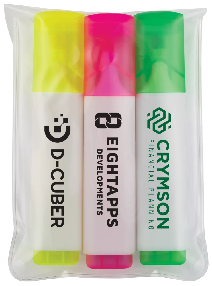 Sunny Highlighter - White - Green ink