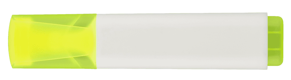 Sunny Highlighter - White - Green ink