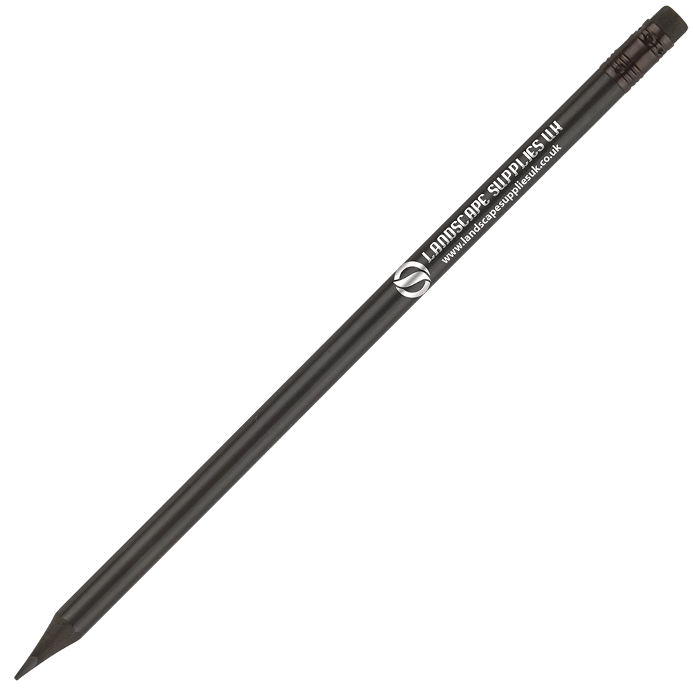 Wooden Black Knight Pencil With Eraser - Sharpened