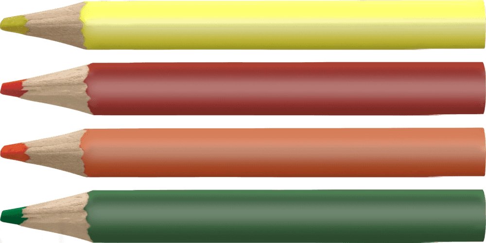 Hi-Wood Mini Pencil Set - Pack of 4 Fluorescent Pencils