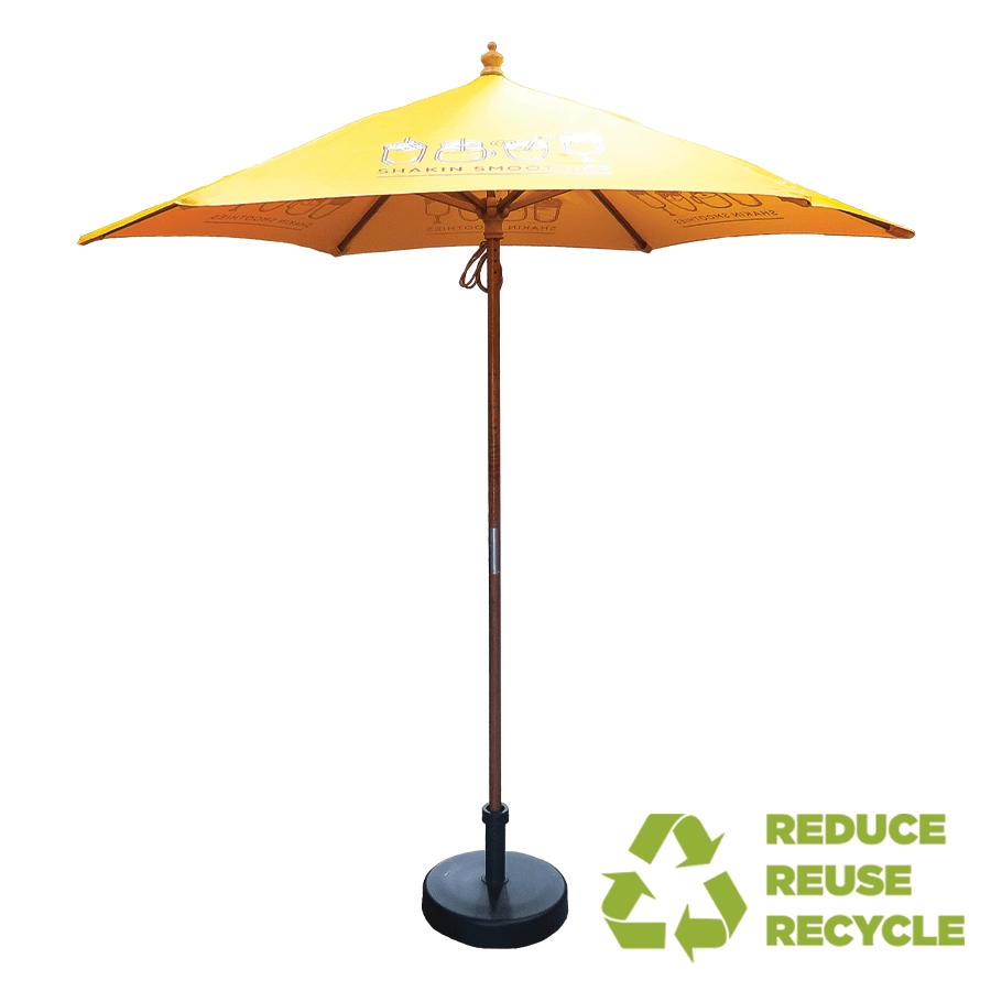 2.5m Round Wooden Eco Parasol