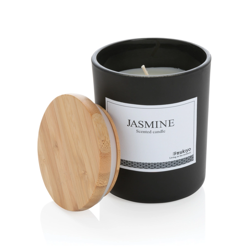 Ukiyo deluxe scented candle with bamboo lid