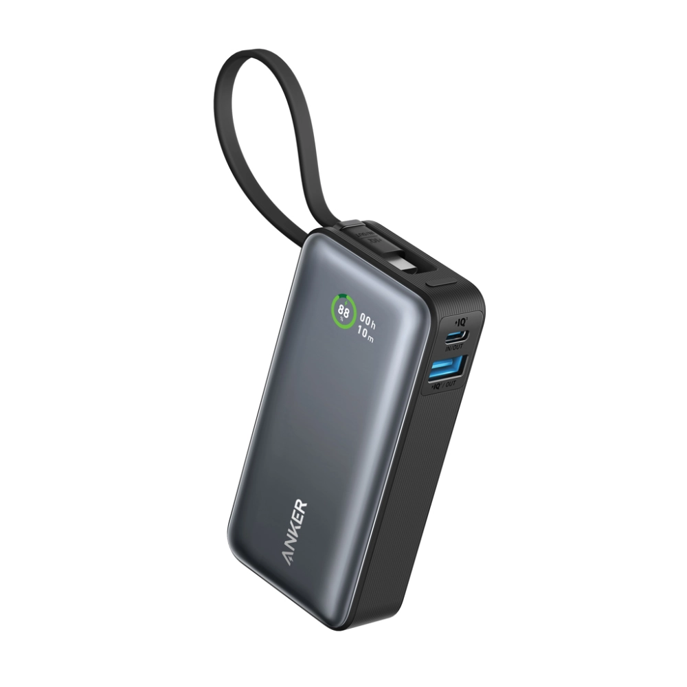 Anker Nano Power Bank 30W, Built-In USB-C Cable
