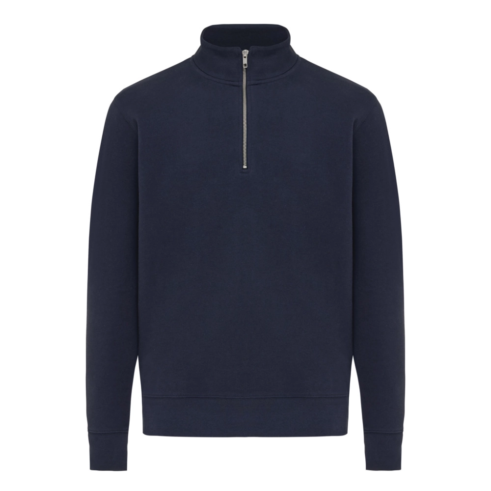 IQONIQ Elgon recycled cotton quarter zip sweater