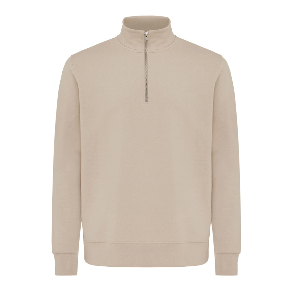 IQONIQ Elgon recycled cotton quarter zip sweater