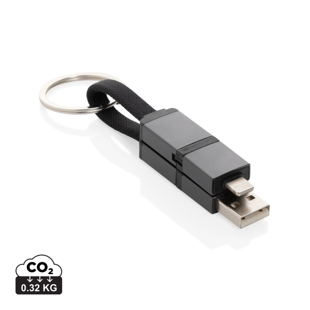 Terra recycled aluminium 4 in 1 60W fast charging cable