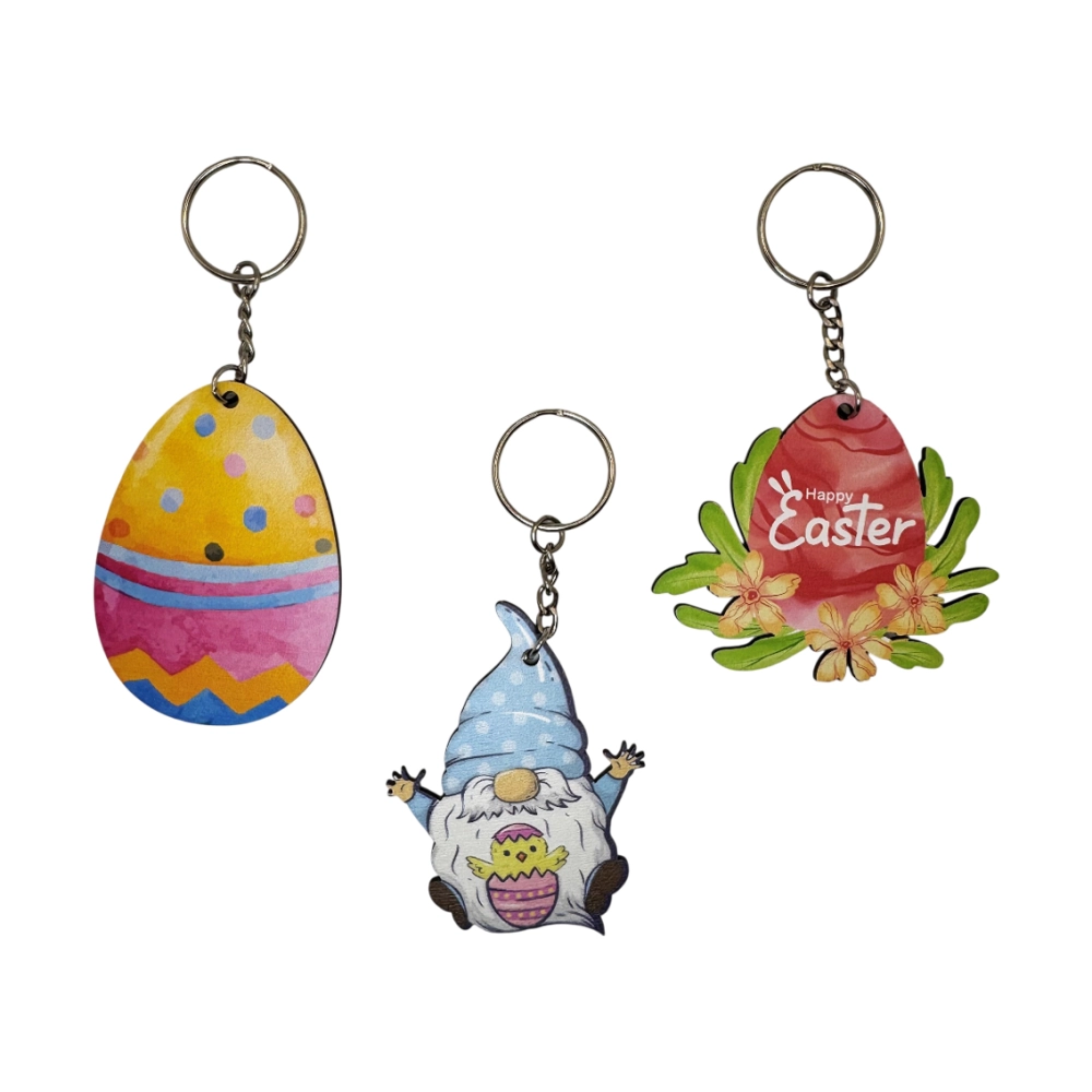 Full Colour Wooden Keyring